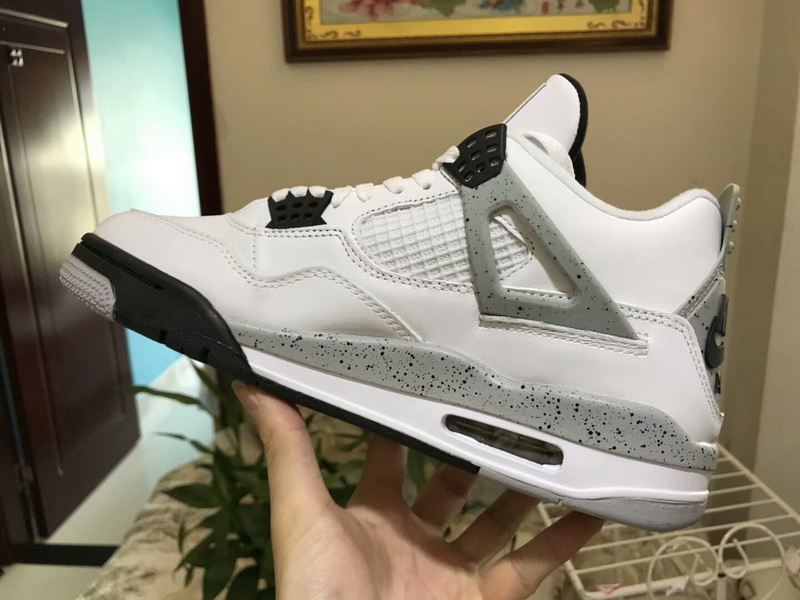 Super max Air Jordan 4 White Cement(98% Authentic quality)